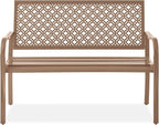 Best Choice Products Outdoor Bench 2-Person Metal Steel Benches Furniture by BestChoiceProducts