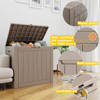 30 Gallon Outdoor Deck Box, Lockable Waterproof Outdoor Storage Boxes - Image 6