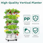 6 Tiered Strawberry Planters, Vertical Garden Tower, Stacking Planter - Image 6