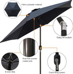 Blissun 7.5 ft Patio Umbrella, Yard Umbrella, Outdoor Market Umbrella - Image 2
