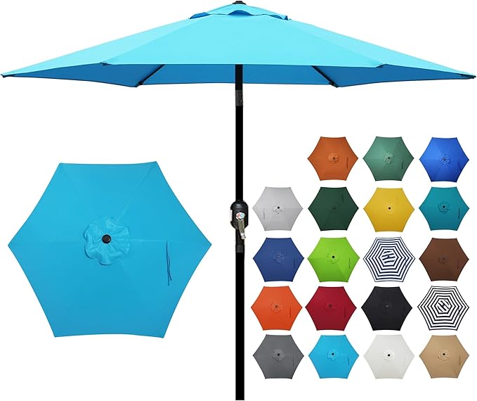 Blissun 7.5 ft Patio Umbrella, Yard Umbrella, Outdoor Market Umbrella by Blissun