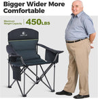 ALPHA CAMP Heavy Duty Camping Chair 500LBS Capacity, Oversized Folding Chair - Image 4