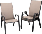 JEAREY Patio Dining Chairs Set of 4, Outdoor Stackable Dining Furniture Set by JEAREYOutdoorsCollection