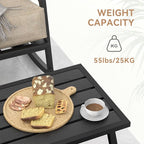 C-Hopetree Small Metal Outdoor Coffee Side Table - Image 4