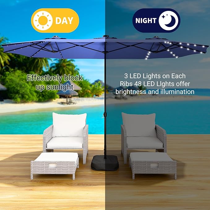 LEVELEVE 14FT Large Patio Patio Umbrella - Image 2