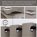 Outdoor Patio Curtain Waterproof Darkening Thermal Insulated Indoor Curtains - Image 3