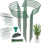 24 Pack Plant Support Stake, Half Round Metal Garden Plant Stake, Border Support by Linyona