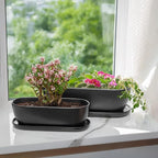 E-liu Oval Ceramic Planter Pot - Image 4