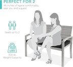 Best Choice Products Outdoor Bench 2-Person Wicker Garden Patio Benches Seating - Image 6