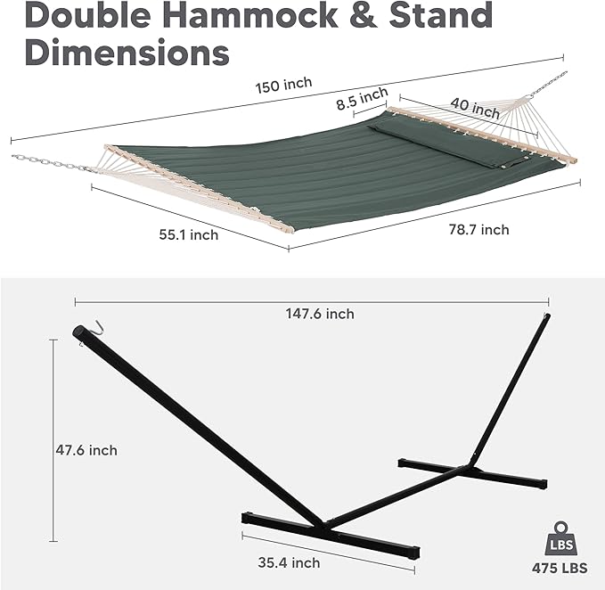 SUNCREAT Hammocks Extra Large Double Hammock - Image 4