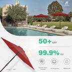 JEAREY 7.5FT Patio Umbrella Outdoor Market Umbrella - Image 6