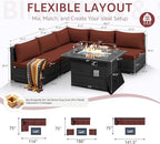 NICESOUL 6 Piece Modern Outdoor Conversation Set - Image 4