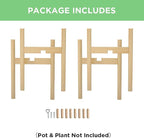 MUDEELA 2 Pack Indoor Plant Stands, 2 Tier Tall Plant Stand 30 inches, Mid - Image 7