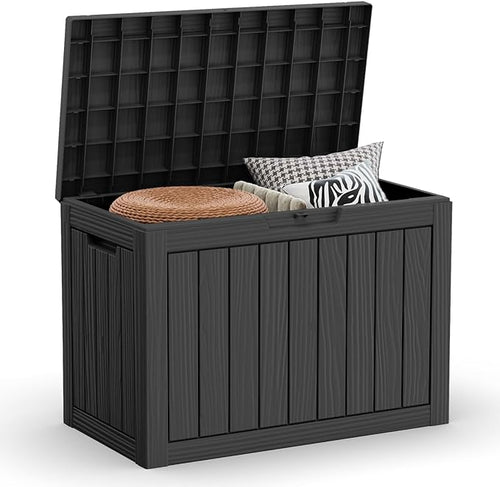 45 Gallon Outdoor Deck Box, Lockable Waterproof Outdoor Storage Boxes by MAIUSCOLI