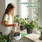 6 inch Self Watering Pots for Indoor Outdoor Plants, 6 Pack Flower Plant Pots - Image 5