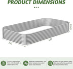 4 Pack Corrugated Galvanized Steel Raised Garden Bed Outdoor, Metal Above - Image 4