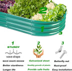 Raised Garden Bed Galvanized Planter Box Outdoor, Rot-Resistant Metal Garden - Image 4