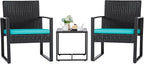 Flamaker Patio Set Outdoor Wicker Furniture, Modern Bistro Set by Flamaker