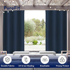 PureFit Outdoor Curtains for Patio Waterproof Weatherproof, UV Resistant - Image 3