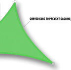 SUNNY GUARD Waterproof Sun Shade Sail 8'x10'x12.8' Lemon Green Right Triangle - Image 5