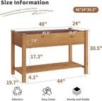 FILWH Raised Garden Bed with Legs Elevated Wooden Planter Box Stand Large - Image 7