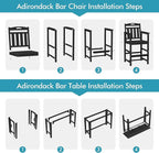 Ciokea 3 Pcs Outdoor Bar Height Table Set, Heavy-Duty All-Weather HDPE Patio - Image 9