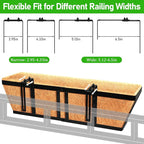 Riare 2 Pack 24 Inch Metal Railing Planter Window Box - Image 4