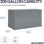 Suncast 200-gal. All-Weather Patio Deck Box, Made in the USA, - Image 3