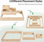 Yaheetech 3 Tier Wooden Raised Garden Bed 44.5'' L×44.5″ W×20.5″ H, - Image 3