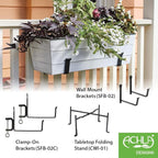 Achla Designs Galvanized Window Flower Box Planter-Cape Cod White-Small - Image 4
