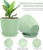 7 inch Flower Pots, 5 Pack Plant Pots - Image 3