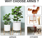 ARNIS Plants Pots with Stand, Unique Mid Century Decorative Metal Flower Pots - Image 8