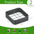 2-Pack 4x1.5ft Galvanized Raised Garden Bed, Outdoor Planter Bed, Metal Planter - Image 3