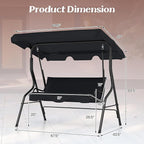 Tangkula 3 Person Porch Swing, Patio Swing - Image 6