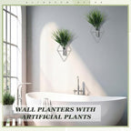 8 Pieces Silver Wall Decor Hanging Planters - Image 6