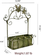 Rustic Metal Wall Planter Vintage Wall Mounted Flower Pot Farmhouse Distressed - Image 2