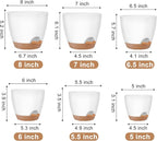 Plant Pots 8/7/6.5/6/5.5/5 Inch Self Watering Pots, Plastic Flower Pots - Image 3