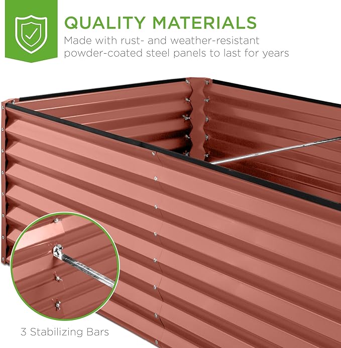 Best Choice Products 8x4x2ft Outdoor Metal Raised Garden Bed, Deep Root Planter - Image 6