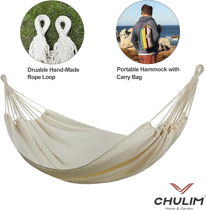 Brazilian Double Hammock with Tree Straps, Extra Large 240x160cm, 2 Persons - Image 6