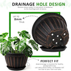 FGstyle 4 Pack Flower Pots, 8 Inch Plants Pot, Planters Pot - Image 3