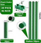 Garden Stakes 16 Inch 30 Pack, Diy 4ft 5ft 6ft 7ft 8ft Tomato Stakes Plastic - Image 6