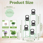 iDavosic.ly Plant Stand Indoor Outdoor, 5 Tier Corner Metal Flower Display - Image 3