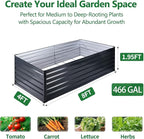 Galvalume Raised Garden Bed 8x4x1.95FT–3X Rust Resistant Aluminum-Zinc Steel - Image 3