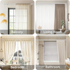 Silver Curtain Rods for Windows 28 to 48 Inch, 5/8" Diameter Heavy Duty Metal - Image 6