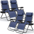 Nestl Zero Gravity Chairs Set of 4, Patio Lounge Chair Outdoor by Nestl