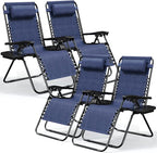 Nestl Zero Gravity Chairs Set of 4, Patio Lounge Chair Outdoor by Nestl
