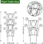 4 Pack Stackable Metal Plant Trellis - Image 2