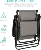 Best Choice Products 30” Wide Folding Zero Gravity Outdoor Recliner Patio - Image 9