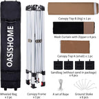 OASISHOME Pop-up Gazebo Portable Instant Canopy Tent 12x12, One-Push Locking - Image 4