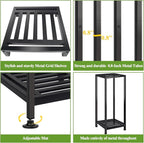 2-Pack Plant Stand Indoor Outdoor, Heavy Duty Wrought Iron Pedestal Stands - Image 4
